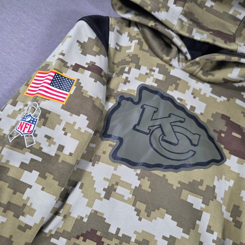 Nike Kansas City Chiefs Salute to Service Digital Camo Hoodie Boys Small 8